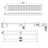 Душевой лоток Timo Standart DP20900-LG20900 95х15 хром