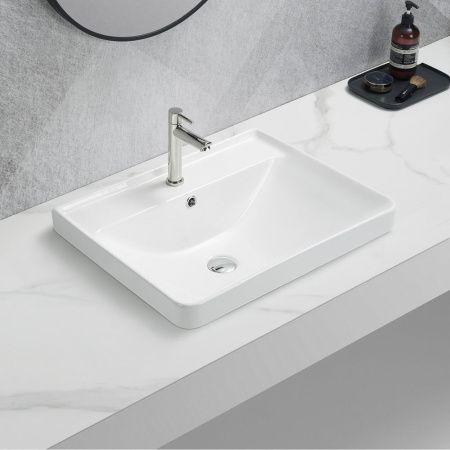 Тумба с раковиной Comforty Ангара 00-00021034CF 60х50 подвесная цвет бежевый