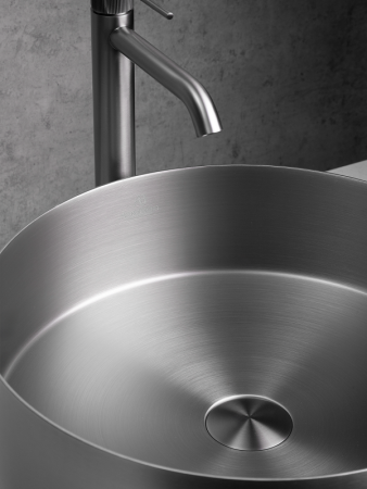 Раковина из нержавеющей стали AltroBagno Luna AltroBagnoLuna001002MtGr 40х40 накладная цвет оружейная сталь