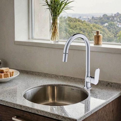 Смеситель для кухни Voda Shore SHR519AR на мойку хром - фото 5