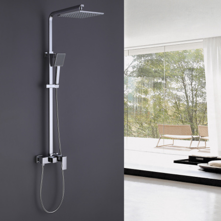 Душевая стойка ABBER AF8220 настенная цвет хром