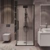 Душевой уголок Grossman Cosmo 300.K33.02.9090.21.00 90х90 стекло прозрачное профиль черный без поддона