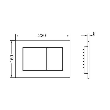 Клавиша смыва механическая Tece TECEnow 9240405 цвет белый