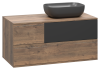 Тумба под раковину Misty Коломбо П-Кол-01100-074ПП 100х50 подвесная цвет серый/коричневый