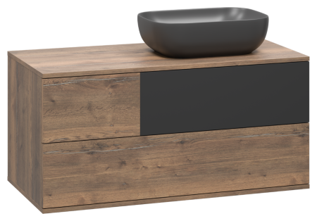 Тумба под раковину Misty Коломбо П-Кол-01100-074ПП 100х50 подвесная цвет серый/коричневый