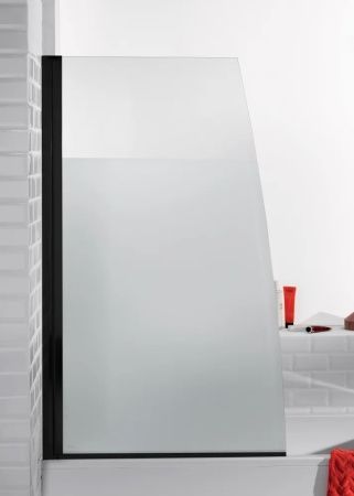 Душевая шторка на ванну Jacob Delafon Serenity E4933-BL 80х145 стекло матовое профиль черный ориентация универсальная