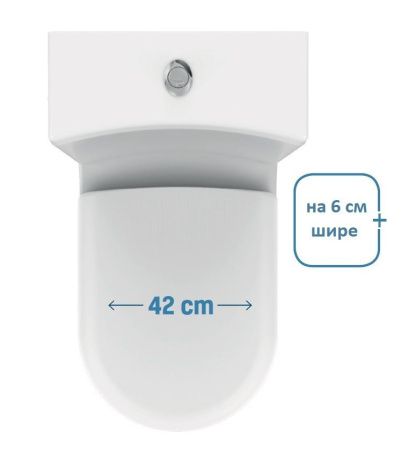 Чаша унитаза напольная Creavit Grande GR360-00CB00E-0000 цвет белый без бачка без сиденья душевой смыв