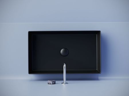 Раковина из сантехнического фарфора Ceramica Nova ELEMENT CN6070MB 60х40 накладная цвет черный без отверстий под смеситель