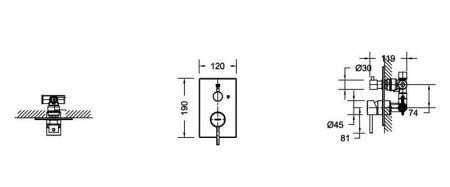 Смеситель для душа Bravat Arc P69193C-2-ENG встраиваемый в стену хром