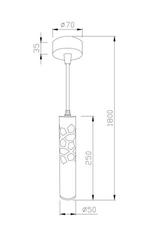 Светильник подвесной Wertmark Technical Efir Pendant P037PL-L11W4K