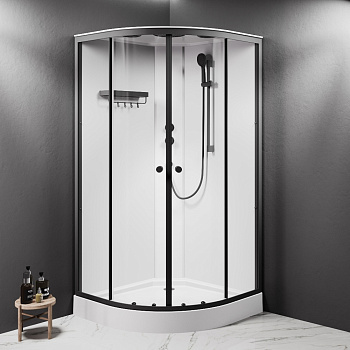 Душевая кабина Am.Pm X-Joy W94C-401-100BT 100х100 четверть круга без крыши ориентация универсальная Душевая кабина Am.Pm X-Joy W94C-401-100BT 100х100 четверть круга без крыши ориентация универсальная