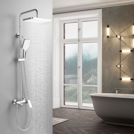 Душевая стойка Shevanik S4536 настенная цвет хром