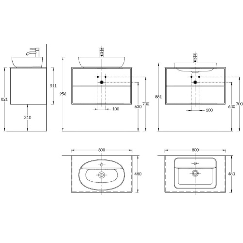 Тумба под раковину Kerama Marazzi PLAZA PLB.M.80.2\WHT.V 78х47х51 подвесная цвет белый - фото 2