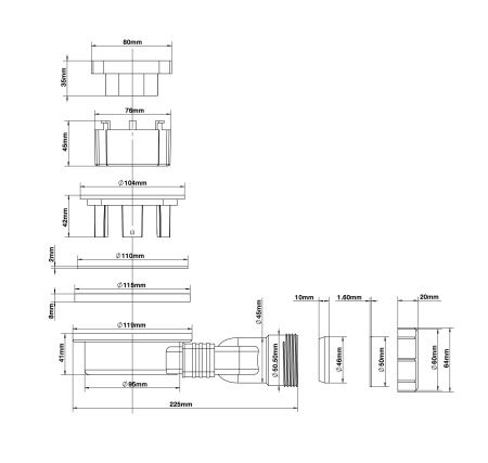 Сифон Grossman Strong GR-S91 белый