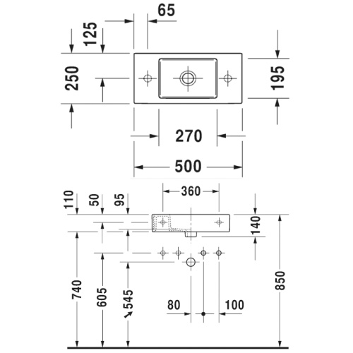 Раковина Duravit Vero Air 50 см 724500009 накладная цвет белый - фото 2