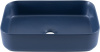 Раковина керамическая Allen Brau Fantasy 4.11021.ID 50х36 накладная цвет синий без отверстий под смеситель