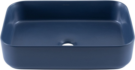 Раковина керамическая Allen Brau Fantasy 4.11021.ID 50х36 накладная цвет синий без отверстий под смеситель