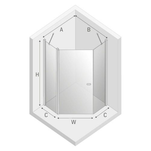 Душевой уголок New Trendy NEW SOLEO Chrome K-0606 80х80 стекло прозрачное профиль хром без поддона - фото 3