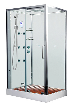 Душевая кабина Acquazzone Viktoria 120SL-R с паром 120х90 прямоугольная с крышей ориентация правая Душевая кабина Acquazzone Viktoria 120SL-R с паром 120х90 прямоугольная с крышей ориентация правая