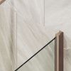 Душевая шторка на ванну Maybah Glass MGV-597-2 50х140 стекло прозрачное профиль бронза ориентация универсальная
