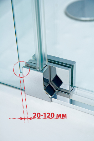 Душевой уголок Cezares SLIDER SLIDER-AH-2-70/80-90/100-C-Cr 70х90 стекло прозрачное профиль хром глянцевый без поддона