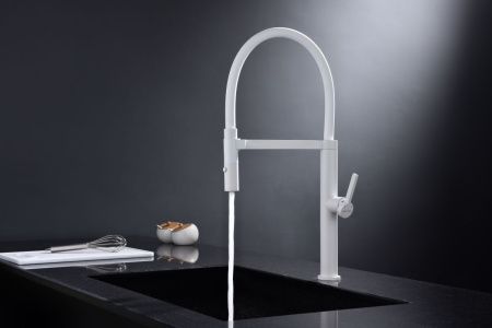 Смеситель для кухни Paulmark LEADER Le214101-WH на мойку белый