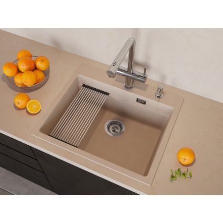Кухонная мойка Grandex Aqua 500503 60х50 цвет бежевый поверхность матовая