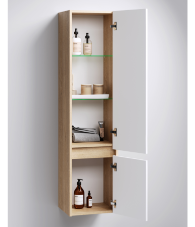 Зеркало-шкаф Aqwella Y SIT0535DK 35х30х150 подвесной цвет белый/коричневый