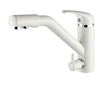 Смеситель для кухни Paulmark HESSEN He213017-331 на раковину белый