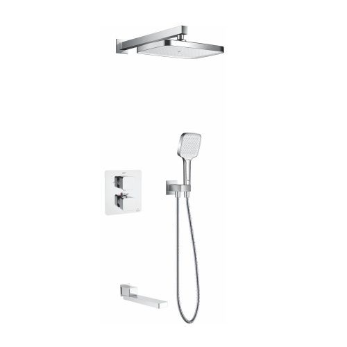 Душевая система Rose R1595F встраиваемая в стену цвет белый/хром с термостатом - фото 2