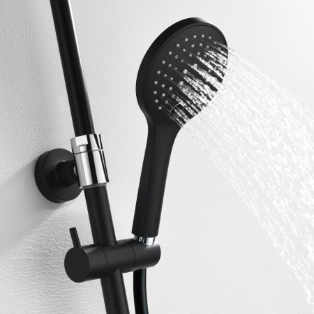 Душевая стойка WasserKRAFT Elbe 7400 A17401 настенная цвет черный