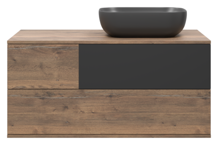 Тумба под раковину Misty Коломбо П-Кол-01100-074ПП 100х50 подвесная цвет серый/коричневый