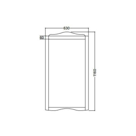 Зеркало Kerasan Retro 731340 60х120
