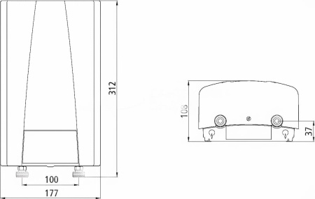 Водонагреватель электрический проточный 9 кВт Clage 2400-26439