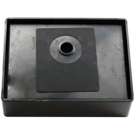 Раковина из нержавеющей стали Melana MLN-D4837B Castle 50х40 накладная цвет черный без отверстий под смеситель