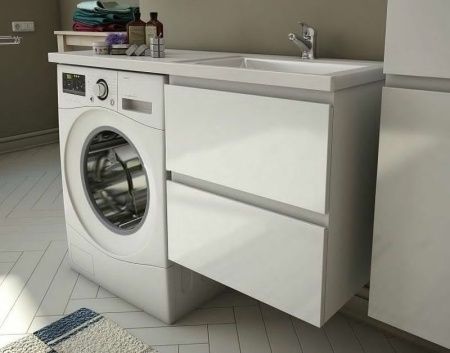 Тумба с раковиной Эстет Dallas Luxe 120 ФР-00001929 120х50 подвесная цвет белый