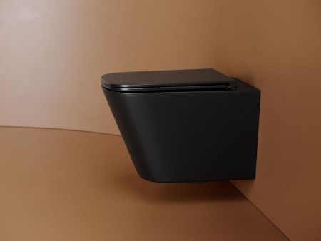 Унитаз подвесной Ceramica Nova UNION CN4009TMB черный с сиденьем микролифт безободковый смыв торнадо