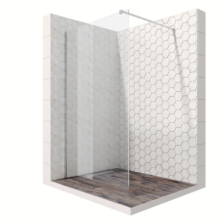 Душевая перегородка Ambassador Walk-in 15031103 110х200 стекло прозрачное профиль хром глянцевый