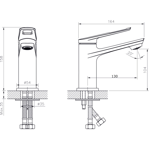 Смеситель Rush Socotra ST1235-11 на раковину хром - фото 2