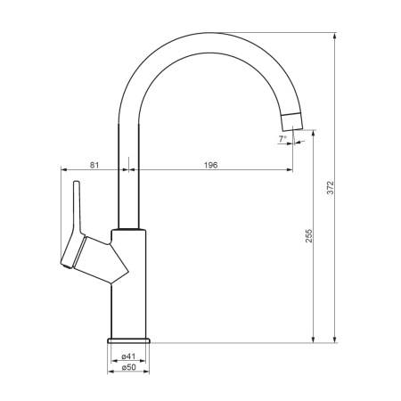 Смеситель для кухни Damixa Eclipse 310720400 на раковину/на столешницу никель без термостата
