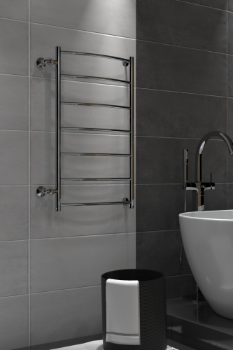 Полотенцесушитель Indigo Arc LASW90-60-б/п-80 68х90 водяной хром - фото 5