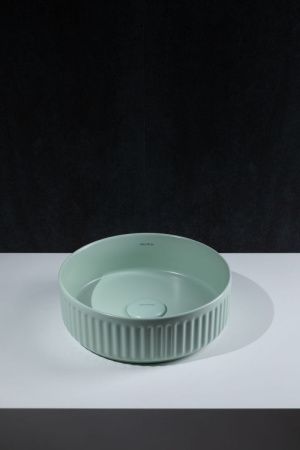 Раковина керамическая Allen Brau Fantasy 4.11032.MT 40х40 накладная цвет зеленый без отверстий под смеситель