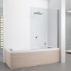 Душевая шторка на ванну Novellini Young Y21BSV120D-1K 120х150 стекло прозрачное профиль хром ориентация универсальная