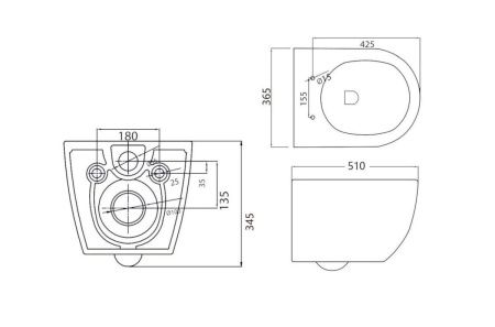 Комплект унитаз с инсталляцией с клавишей смыва BelBagno STYLUS CZR-6601-TH-TOR/CZR2316SC/BB002-80/BB005-PR-CHROME