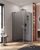 Душевой уголок Cezares SLIDER SLIDER-AH-1-100-90/100-GRIGIO-GM 100х90 стекло тонированное профиль оружейная сталь без поддона