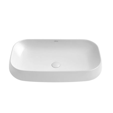 Раковина из сантехнического фаянса Abber RECHTECK AC2210 70х40 накладная цвет белый без отверстий под смеситель