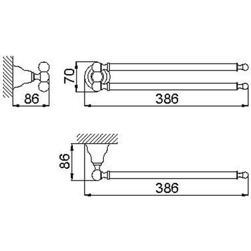 Полотенцедержатель Cisal Croisette 4016.01H.CR Акция - фото 2