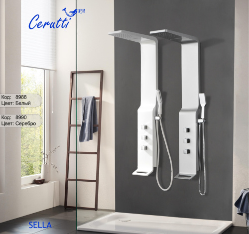 Душевая панель Cerutti SPA CT8990 прямоугольная настенная - фото 4