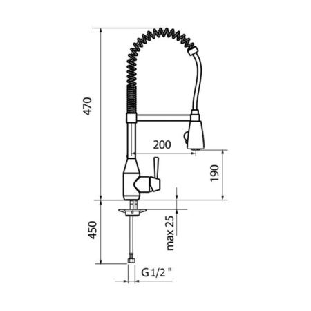 Смеситель для кухни Webert Kitchen Conic CN920602015 на мойку хром
