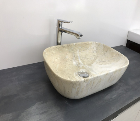 Раковина из санфаянса CeramaLux 547 46х32 накладная цвет многоцветный